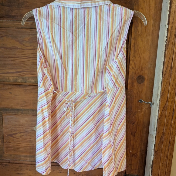 Motherhood Striped Sleeveless Top - Pink and Yellow - Picture 7 of 7
